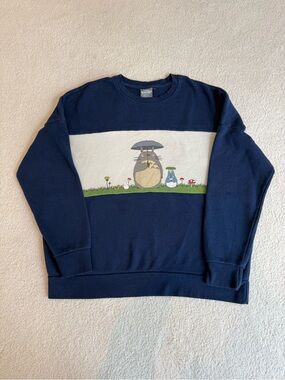 My Neighbor Totoro Sweatshirt Womens Studio Ghibli Crewneck Pullover S
